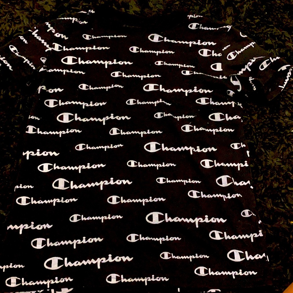 Gray and black champion women’s T-shirt